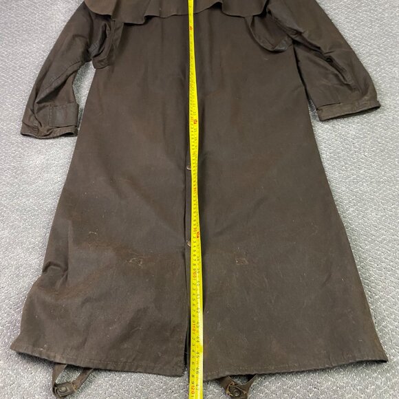 Vintage Outback Trading Company Co. Oilskin Duster Jacket Coat Men's Small Waxed - Picture 13 of 14